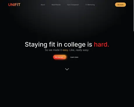 UniFit home page